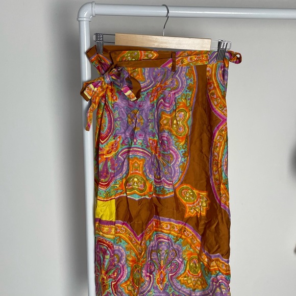 Zara silk midi wrap skirt — size xs! - Picture 2 of 6